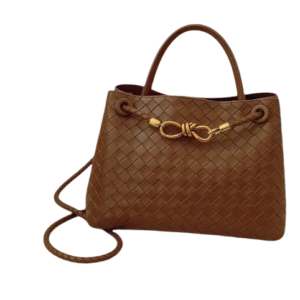 Brown Intrecciato Charm Bag