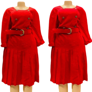 Red Belted Dress