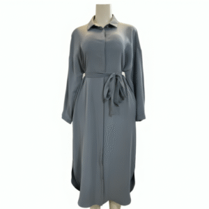 Belted Shirt Midi Dress