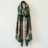 Green Floral Scarf