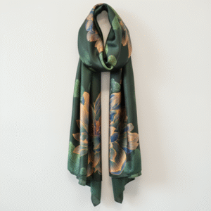Green Floral Scarf