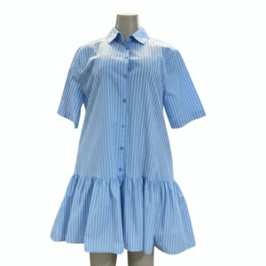 Pinstripe Ruffle Dress